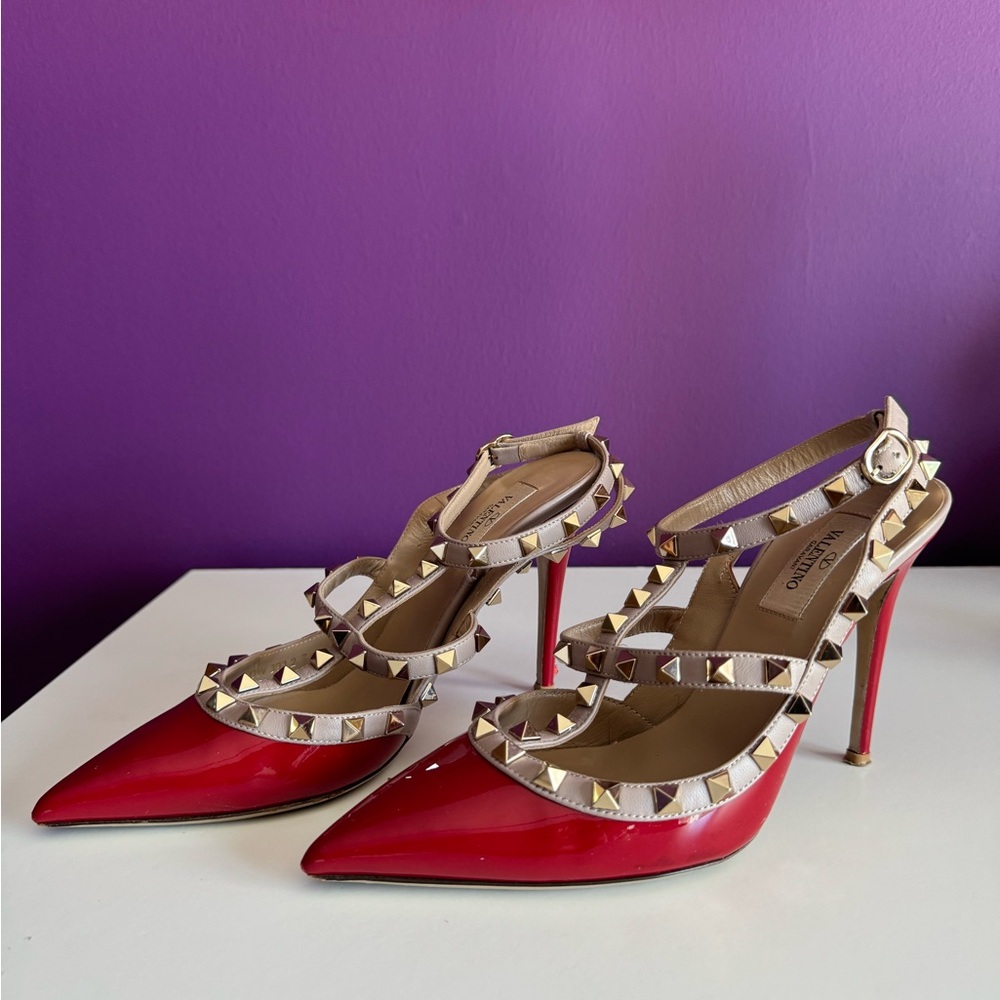 Valentino Red Studded pumps - Picture 3 of 5